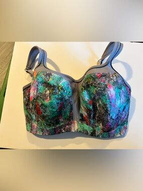 Panache Gray Sports Bra with Subtle Branding - Size 34 G